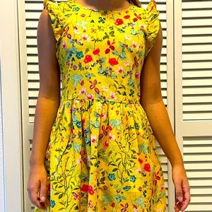 Yellow floral spring/summer dress